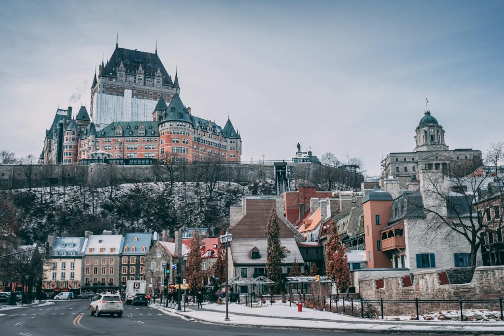 Fairmont Le Château Frontenac enneigé à Québec