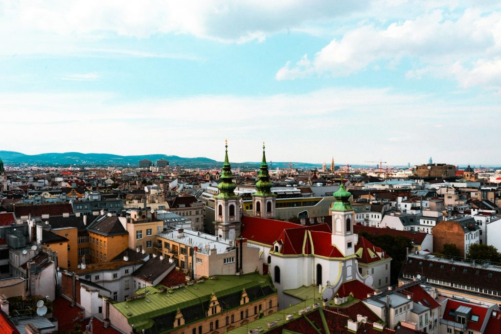 Vue depuis les toits de Vienne, Autriche